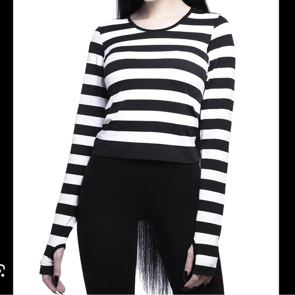 ✨Killstar Stacey Top✨ stripped crop top